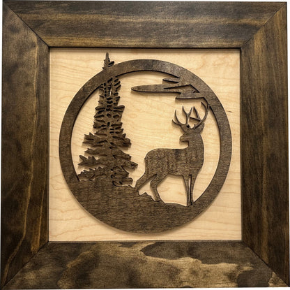 Bellewood Designs - Buck in Nature Decorative Wall-Mounted Gun Cabinet