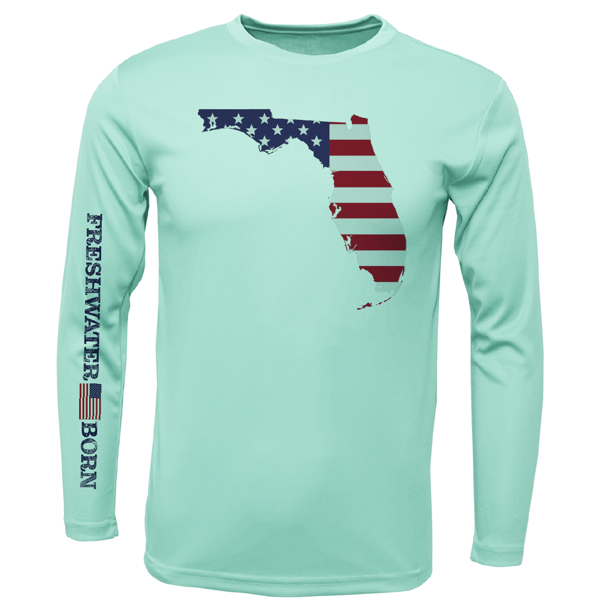 State of Florida USA Freshwater Born Boy's Long Sleeve UPF 50+ Dry - Fit Shirt - Angler's Pro Tackle & Outdoors