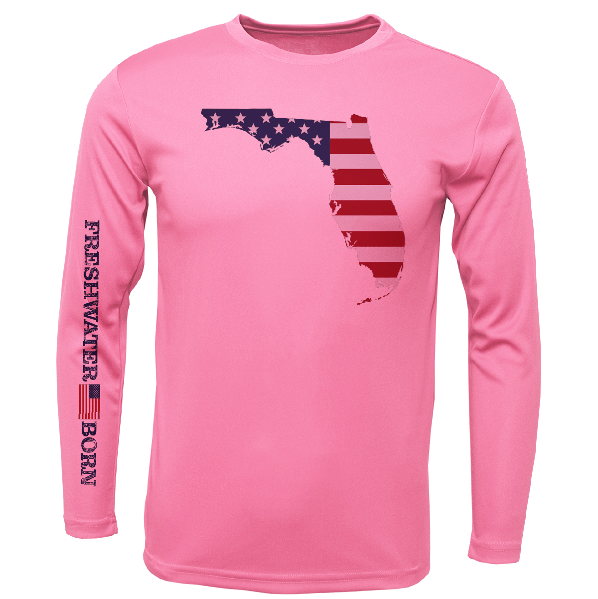 State of Florida USA Freshwater Born Girl's Long Sleeve UPF 50+ Dry - Fit Shirt - Angler's Pro Tackle & Outdoors