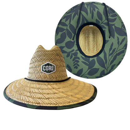 COR Surf Straw Beach Lifeguard Sun Hat - Kona Green