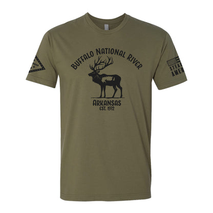 Steadfast American - Buffalo National River, Elk T-Shirt - Angler's Pro Tackle & Outdoors