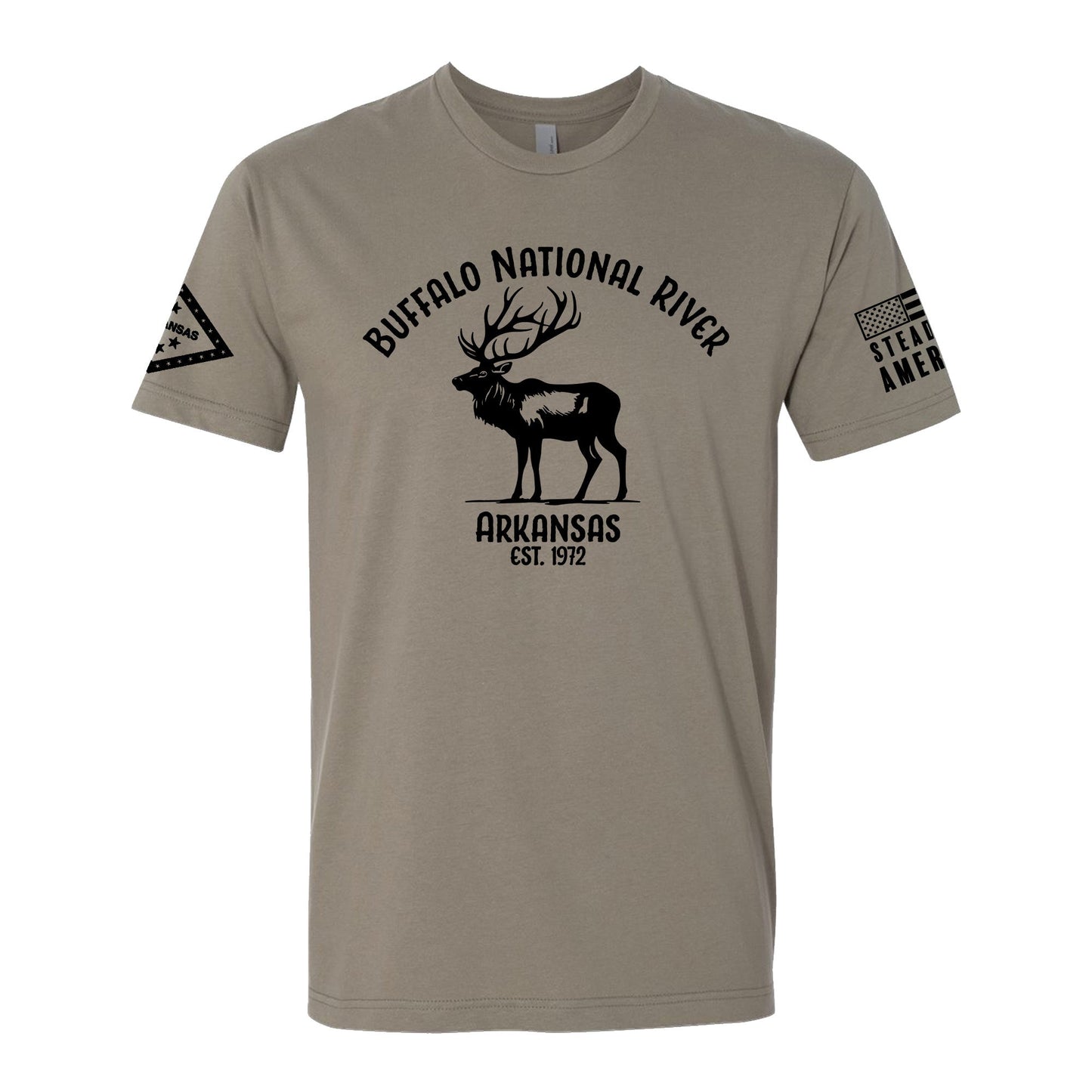 Steadfast American - Buffalo National River, Elk T-Shirt - Angler's Pro Tackle & Outdoors