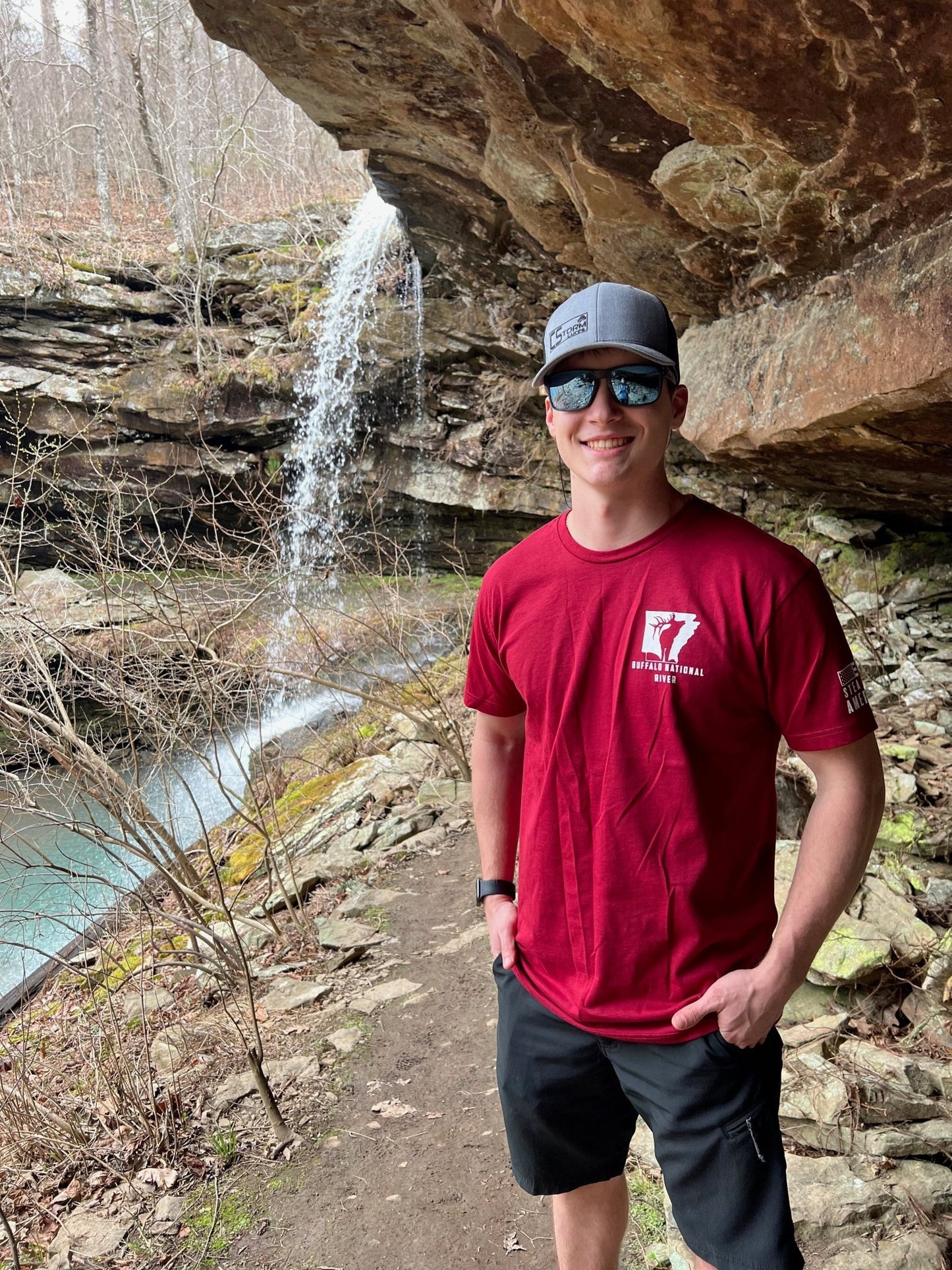 Steadfast American - Buffalo National River, Kayak T-Shirt - Angler's Pro Tackle & Outdoors