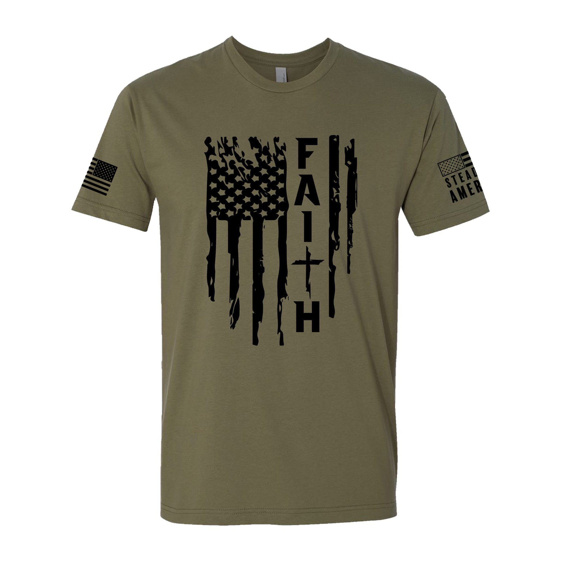 Steadfast American - Faith Flag T-Shirt - Angler's Pro Tackle & Outdoors