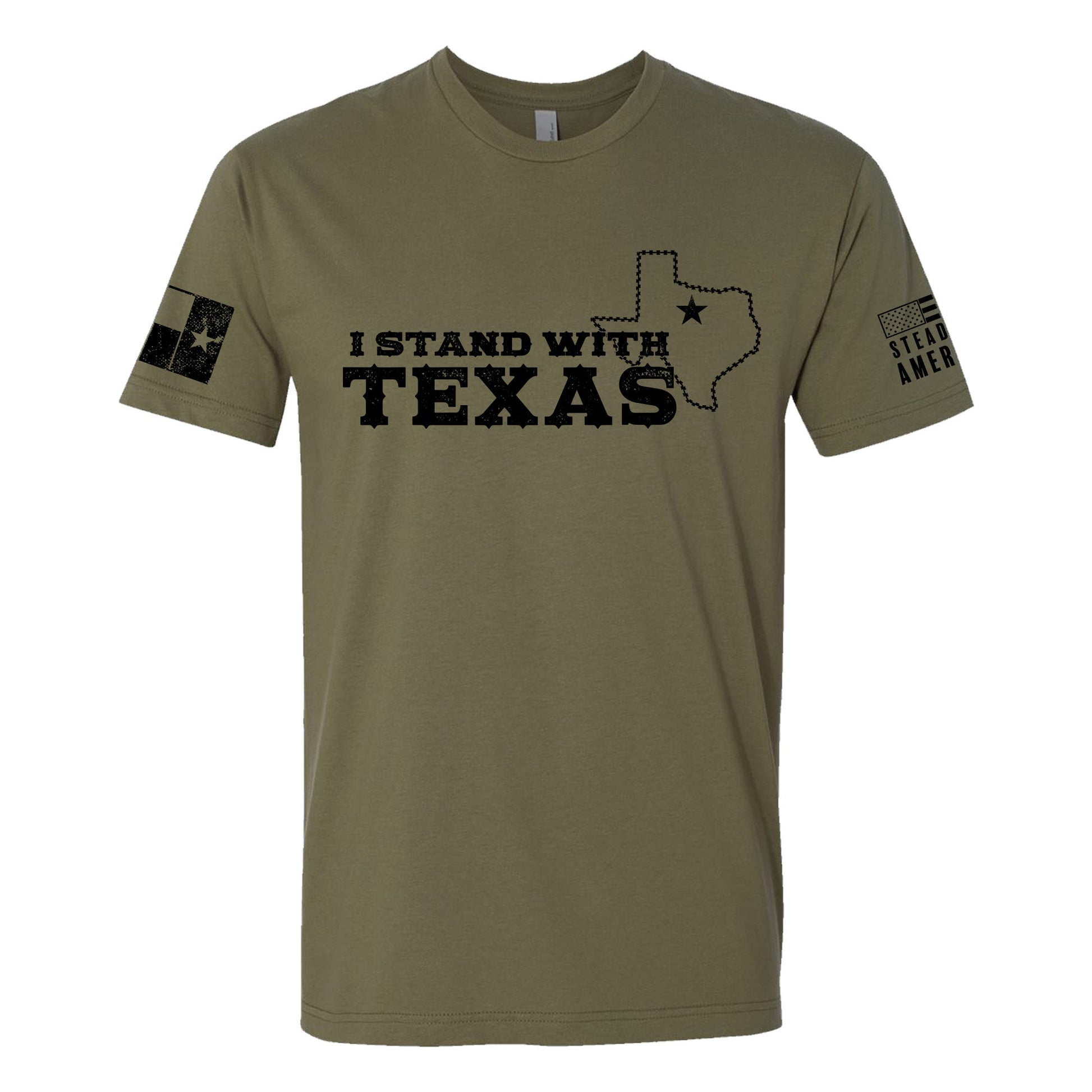 Steadfast American - I Stand With Texas T-Shirt - Angler's Pro Tackle & Outdoors