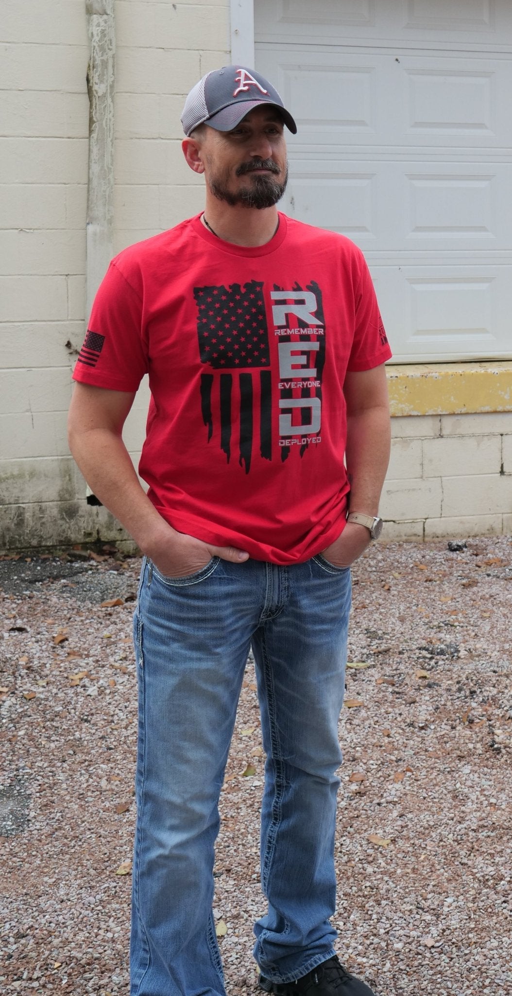 Steadfast American - Remember Everyone Deployed (R.E.D.) American Flag T-Shirt - Angler's Pro Tackle & Outdoors