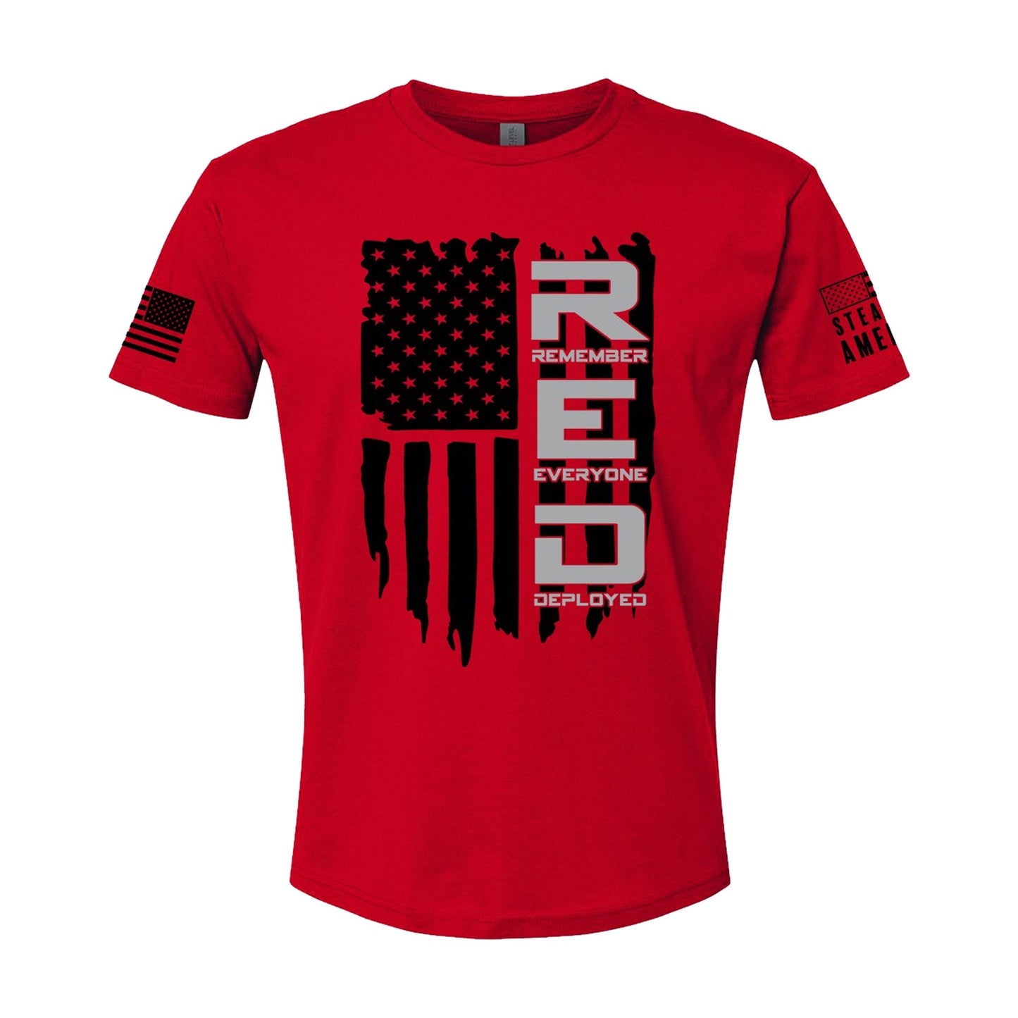 Steadfast American - Remember Everyone Deployed (R.E.D.) American Flag T-Shirt - Angler's Pro Tackle & Outdoors