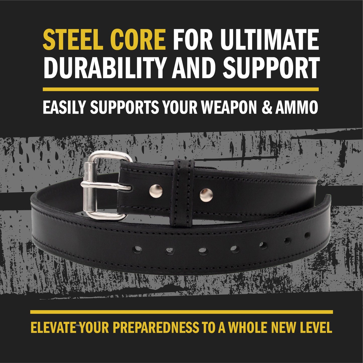 Relentless Tactical Ultimate Steel Core Concealed Carry Leather Gun Belt - Lifetime Warranty - Made In USA