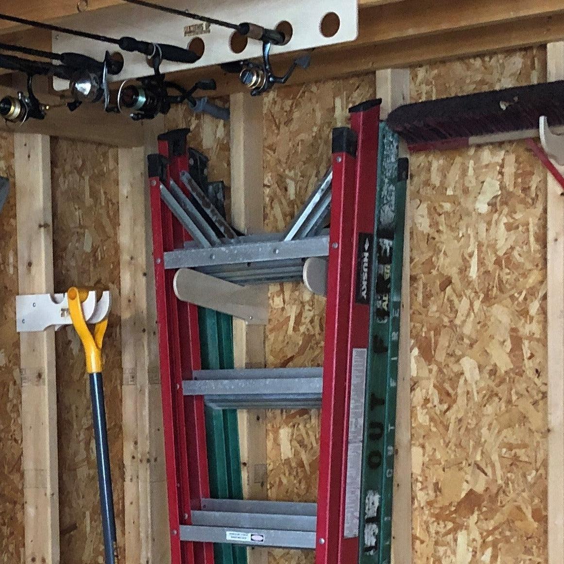 HangThis Up - Step Ladder Organizer, Shed Storage System, Yard Tool Organizer, Garden tool rack, Shed Tool Rack