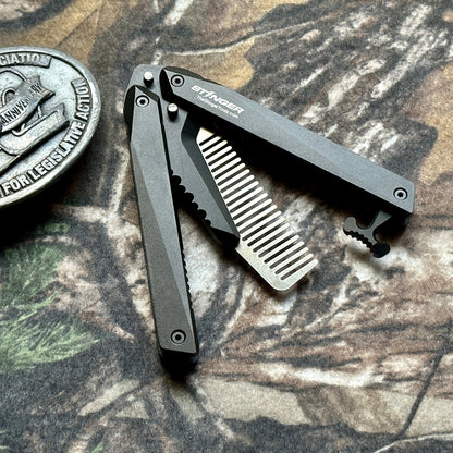 Stinger Butterfly Comb, Hair Comb, Beard Comb, Grooming Comb, EDC - Angler's Pro Tackle & Outdoors