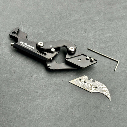 Stinger Dog Tag Blade, Folding Pocket Knife, Utility Knife - Matte Black - Angler's Pro Tackle & Outdoors