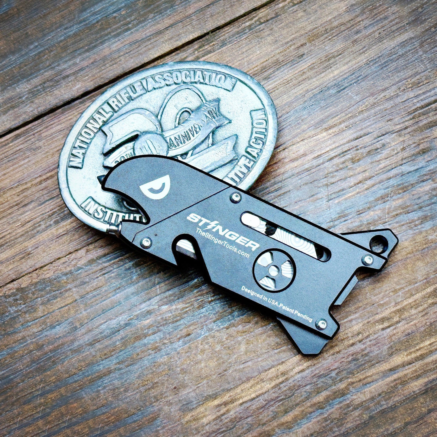 Stinger EDC Blade, Keychain Utility Knife - Matte Black - Angler's Pro Tackle & Outdoors