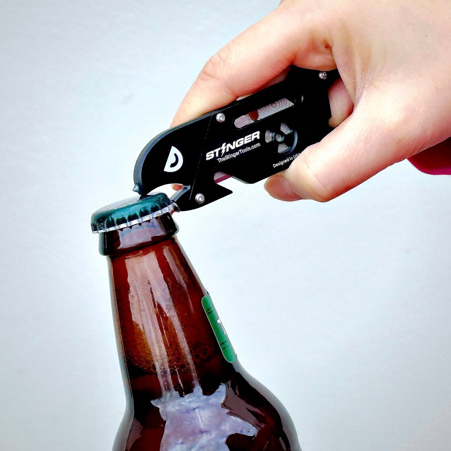 Stinger EDC Blade, Keychain Utility Knife - Matte Black - Angler's Pro Tackle & Outdoors