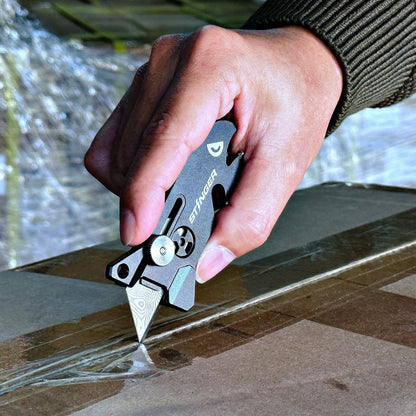 Stinger EDC Blade, Keychain Utility Knife - Matte Black - Angler's Pro Tackle & Outdoors