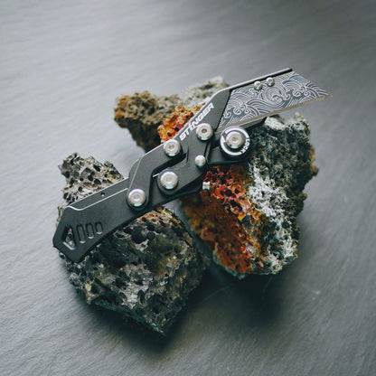 Stinger Godzilla Blade, Folding Pocket Knife, Utility Knife - Matte Black - Angler's Pro Tackle & Outdoors