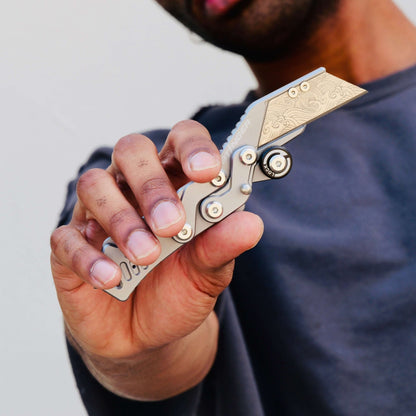 Stinger Godzilla Blade, Folding Pocket Knife, Utility Knife - Space Grey - Angler's Pro Tackle & Outdoors