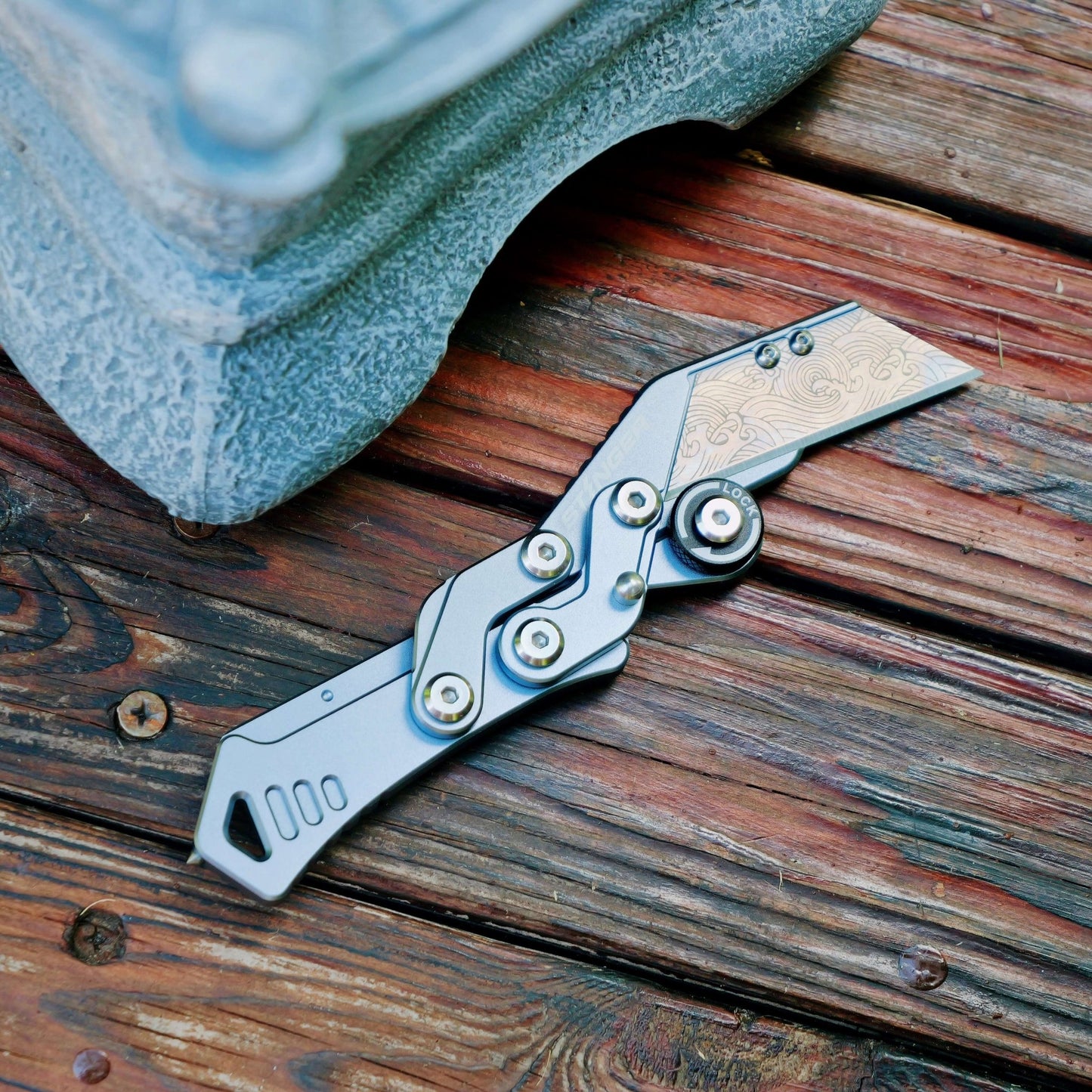 Stinger Godzilla Blade, Folding Pocket Knife, Utility Knife - Space Grey - Angler's Pro Tackle & Outdoors