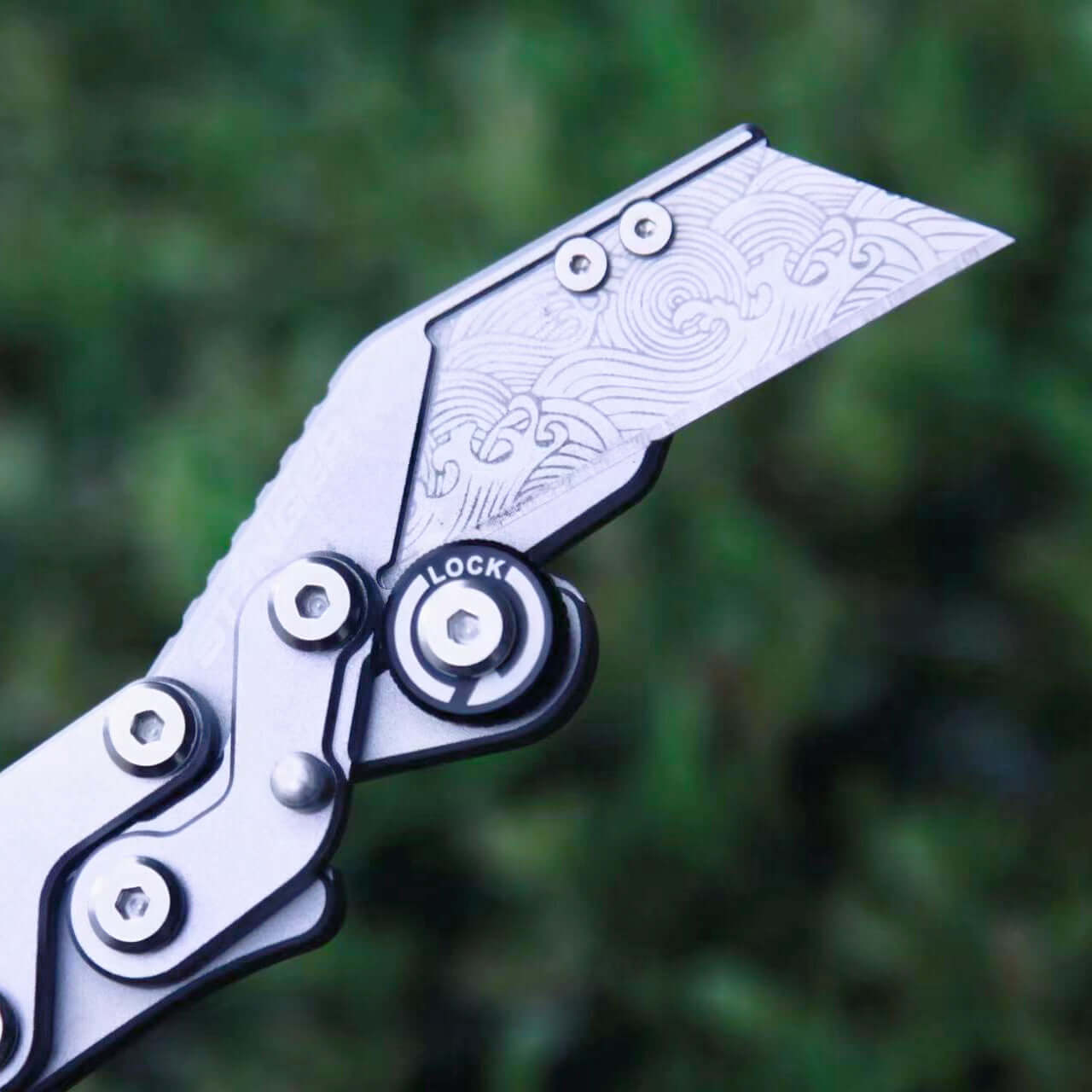 Stinger Godzilla Blade, Folding Pocket Knife, Utility Knife - Space Grey - Angler's Pro Tackle & Outdoors