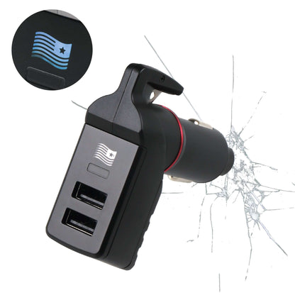 Stinger Survival Tools USB Car Charger Emergency Tool (Blue American Flag)