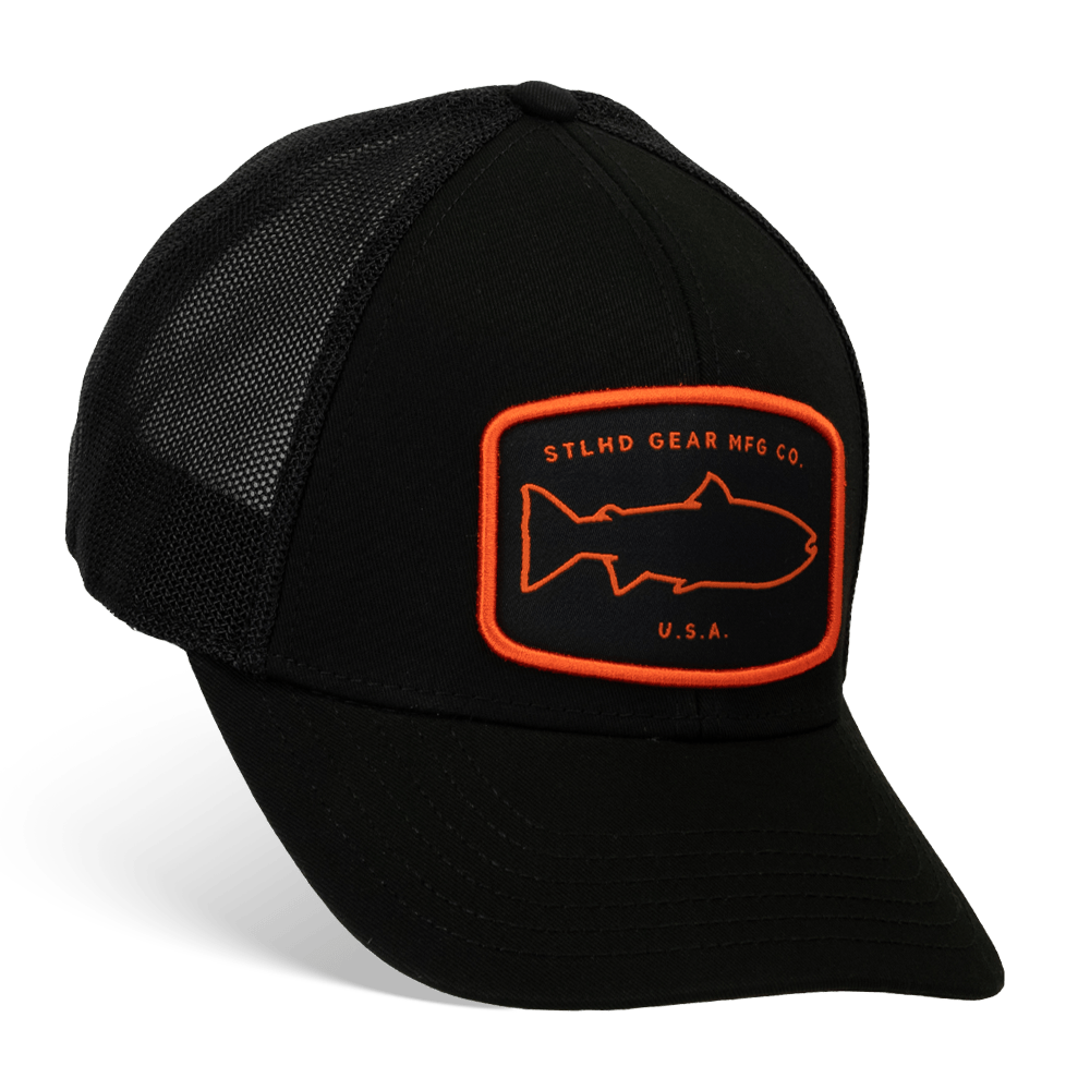 STLHD Back Bouncer Flex Fit Trucker Hat Black - Angler's Pro Tackle & Outdoors