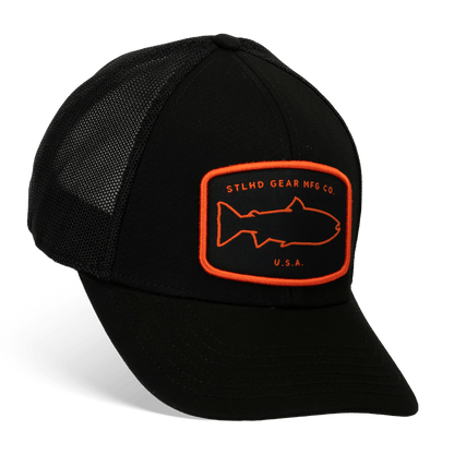 STLHD Back Bouncer Flex Fit Trucker Hat Black - Angler's Pro Tackle & Outdoors