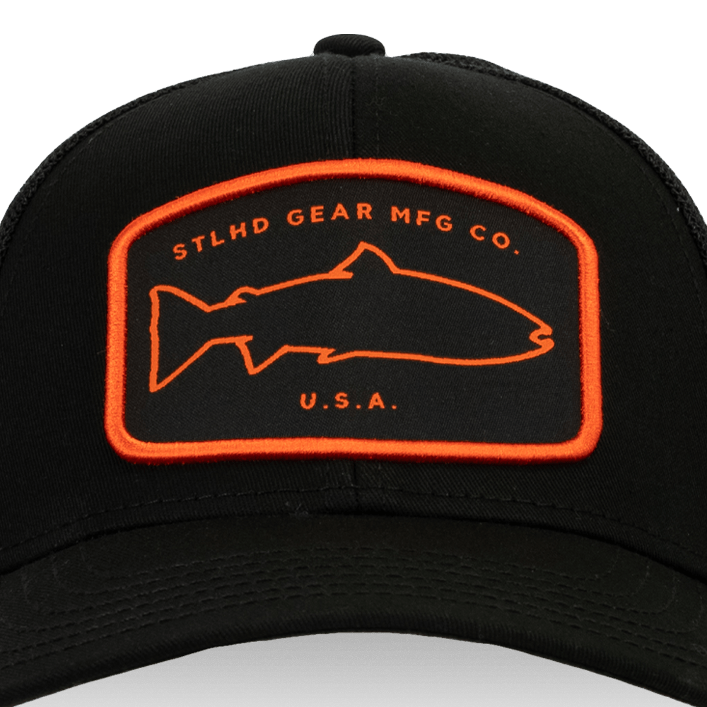 STLHD Back Bouncer Flex Fit Trucker Hat Black - Angler's Pro Tackle & Outdoors