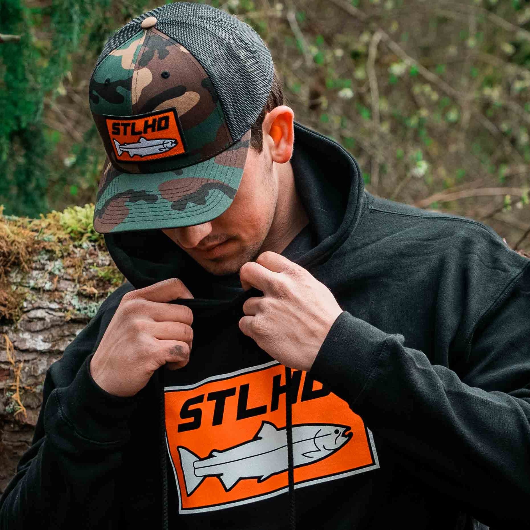 STLHD Camo Snapback Trucker Hat - Angler's Pro Tackle & Outdoors