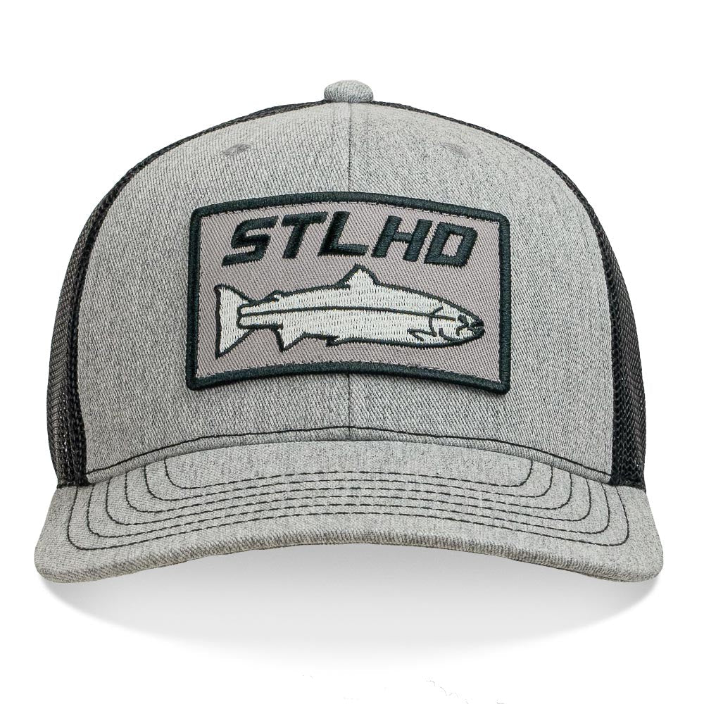 STLHD Chrome Edition Heather Grey/Black Trucker Snapback Hat - Angler's Pro Tackle & Outdoors