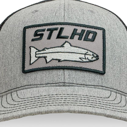 STLHD Chrome Edition Heather Grey/Black Trucker Snapback Hat - Angler's Pro Tackle & Outdoors