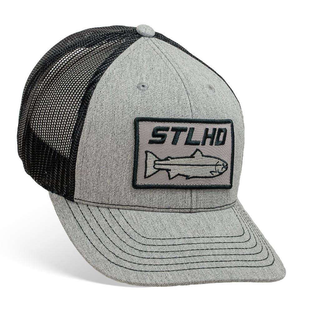 STLHD Chrome Edition Heather Grey/Black Trucker Snapback Hat - Angler's Pro Tackle & Outdoors