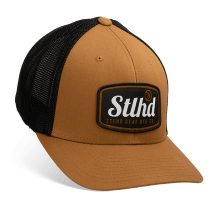 STLHD Hard Times Flex Fit Trucker Camel/Black - Angler's Pro Tackle & Outdoors