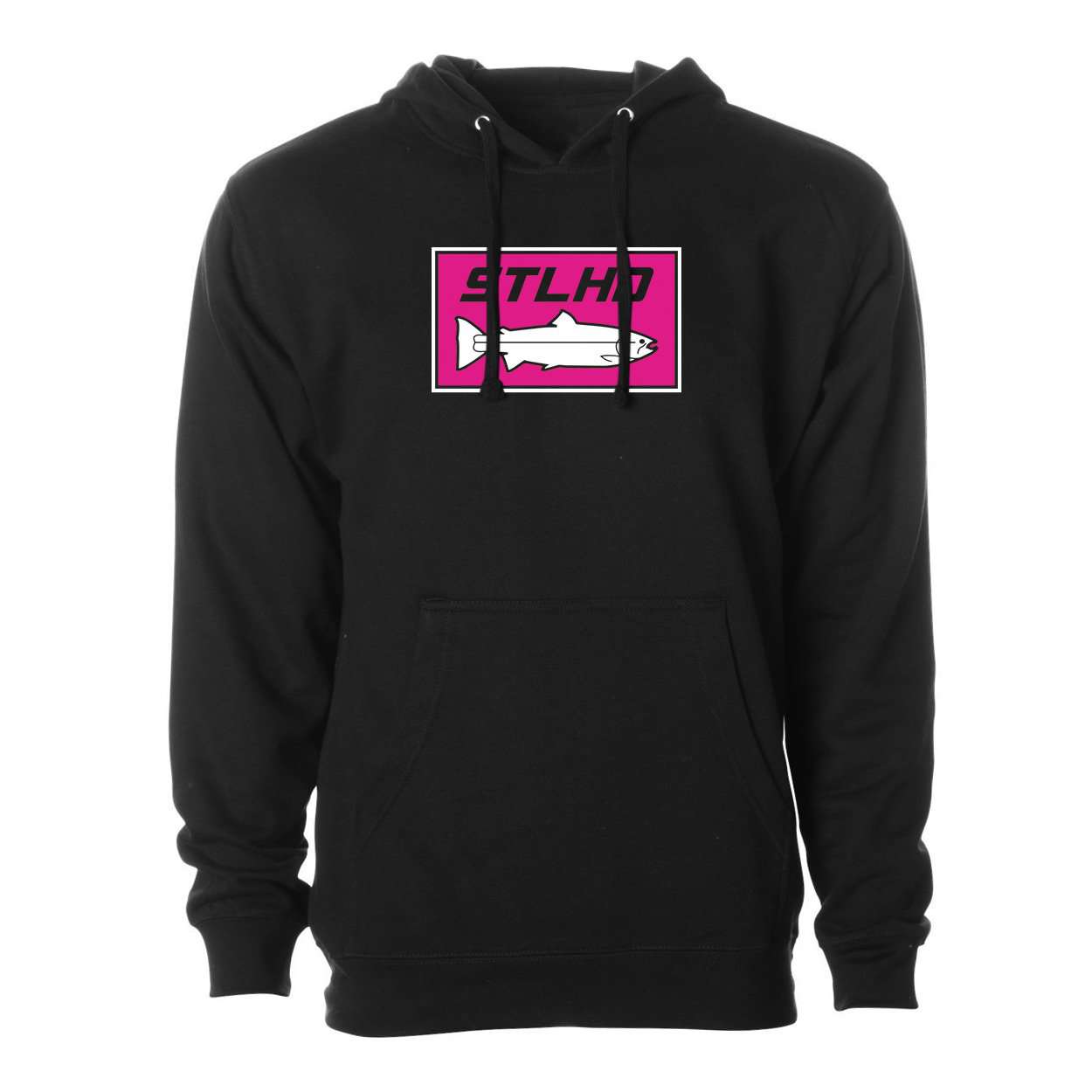 STLHD Men's Neon Pink Black Standard Hoodie - Angler's Pro Tackle & Outdoors