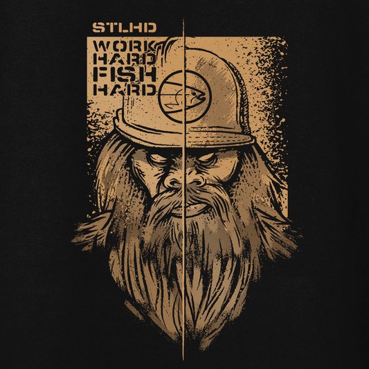 STLHD Men’s Work Hard Fish Hard Premium Hoodie - Angler's Pro Tackle & Outdoors