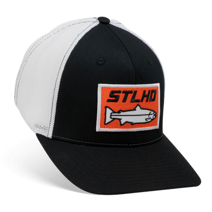 STLHD Standard Black/White Flex fit Hat - Angler's Pro Tackle & Outdoors