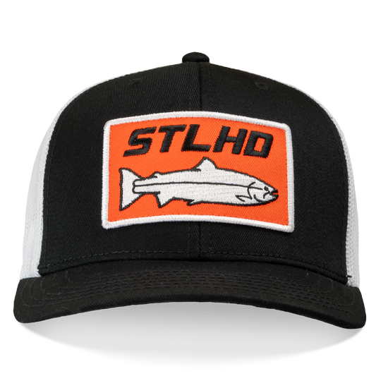 STLHD Standard White & Black Trucker Snapback Hat