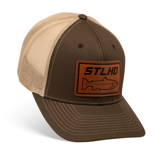 STLHD Steelhide Brown/Khaki Snapback Hat - Angler's Pro Tackle & Outdoors