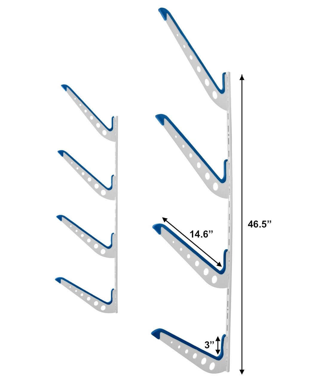 StoreYourBoard - Adjustable Surfboard Wall Rack | 4 Boards | Durable Rubber Arms - Angler's Pro Tackle & Outdoors