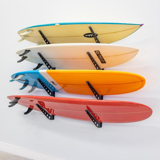 StoreYourBoard - Adjustable Surfboard Wall Rack | 4 Boards | Durable Rubber Arms - Angler's Pro Tackle & Outdoors