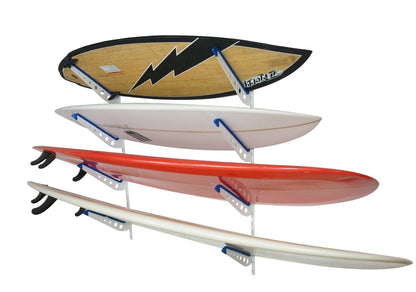 StoreYourBoard - Adjustable Surfboard Wall Rack | 4 Boards | Durable Rubber Arms - Angler's Pro Tackle & Outdoors