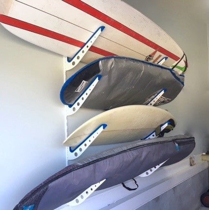 StoreYourBoard - Adjustable Surfboard Wall Rack | 4 Boards | Durable Rubber Arms - Angler's Pro Tackle & Outdoors