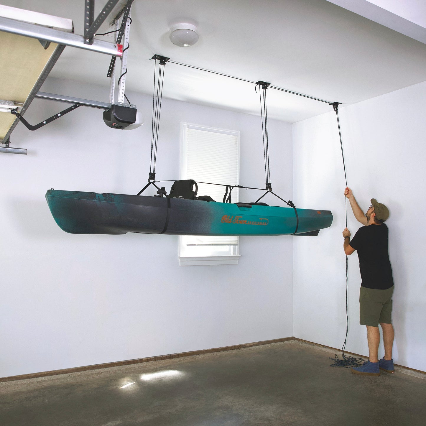 StoreYourBoard - Elite Heavy Duty Kayak Hoist Garage Ceiling Storage Hoist | Holds up to 150 lbs - Angler's Pro Tackle & Outdoors