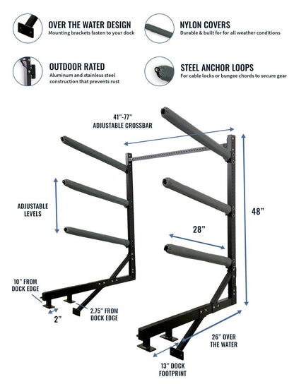 StoreYourBoard - G-Kayak Dock Storage Rack | Adjustable Levels | Over The Water - Angler's Pro Tackle & Outdoors