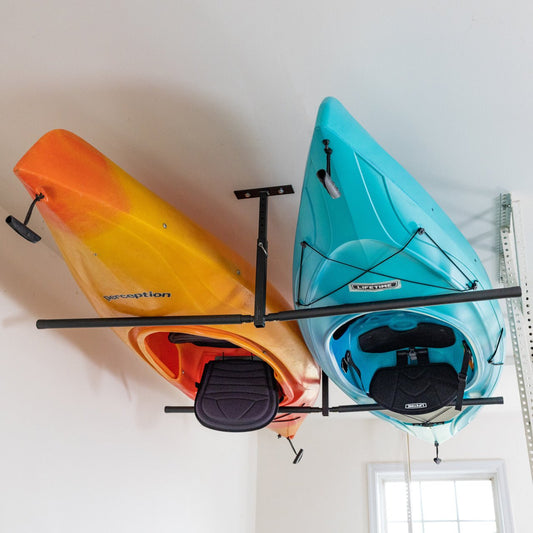 StoreYourBoard - Hi-Port 2 Kayak Ceiling Rack | Adjustable Overhead Storage Mount - Angler's Pro Tackle & Outdoors