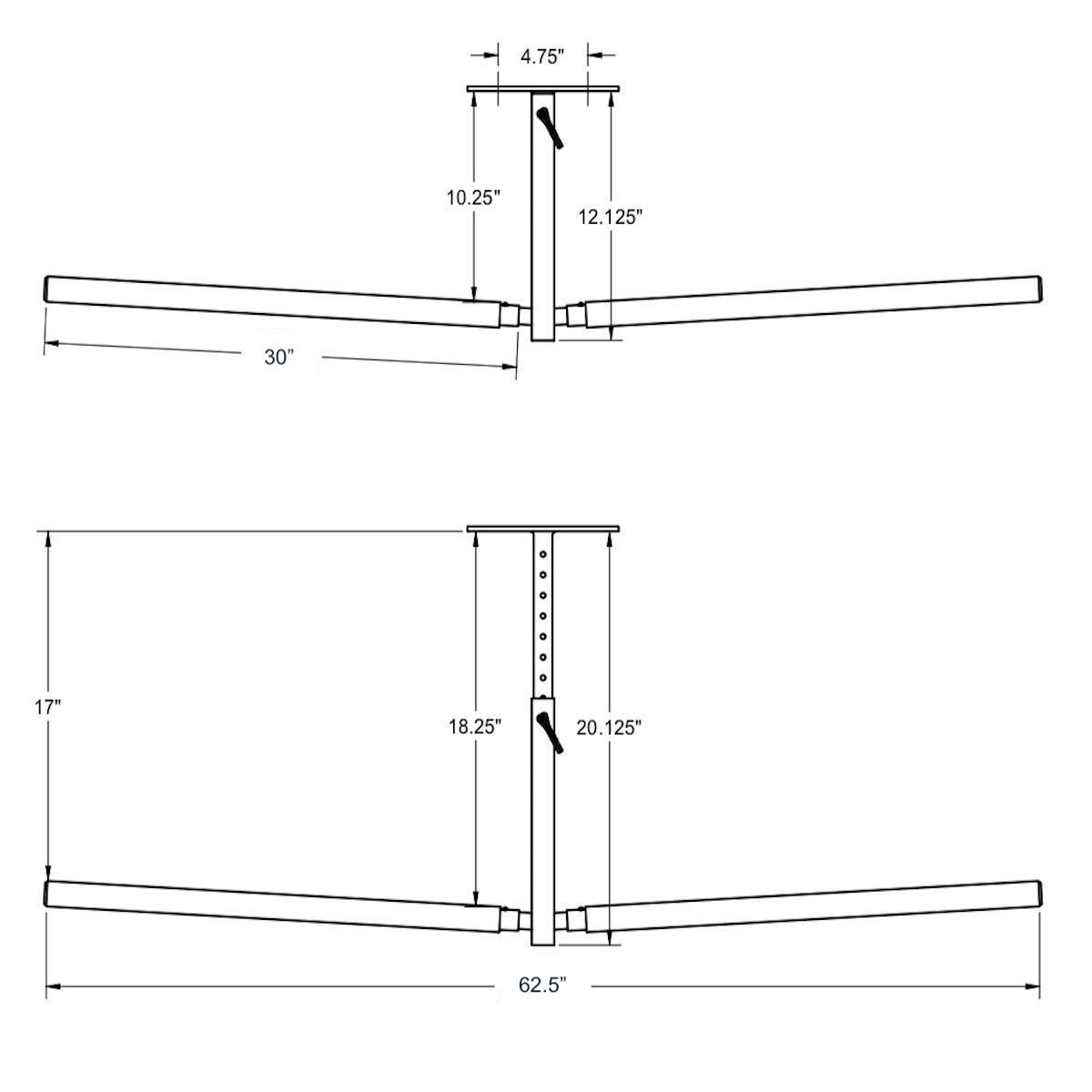 StoreYourBoard - Hi-Port 2 Kayak Ceiling Rack | Adjustable Overhead Storage Mount - Angler's Pro Tackle & Outdoors