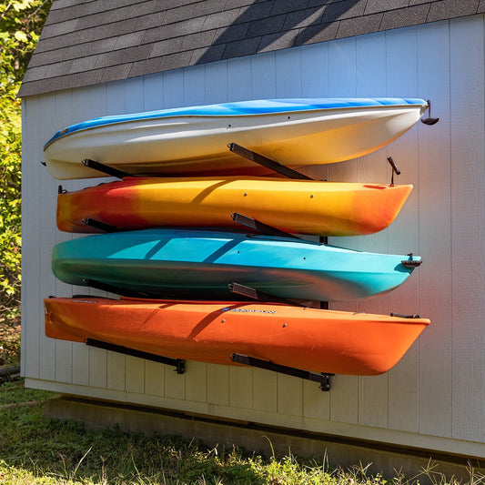 StoreYourBoard - Outdoor Kayak Storage Rack | 4 Level Adjustable Wall Mount - Angler's Pro Tackle & Outdoors