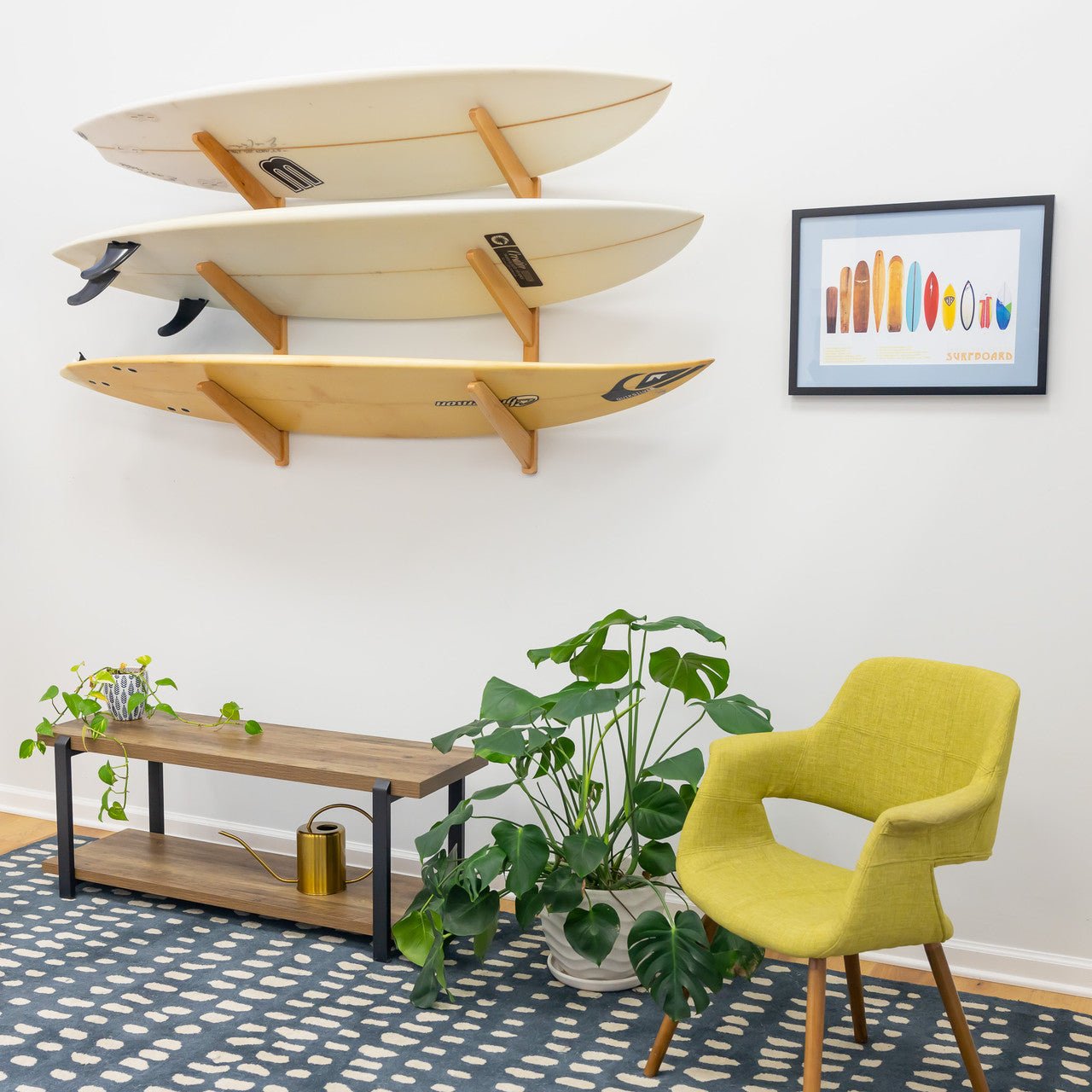 StoreYourBoard - Timber Surfboard Wall Rack | Solid Oak | Holds 3 Surfboards - Angler's Pro Tackle & Outdoors