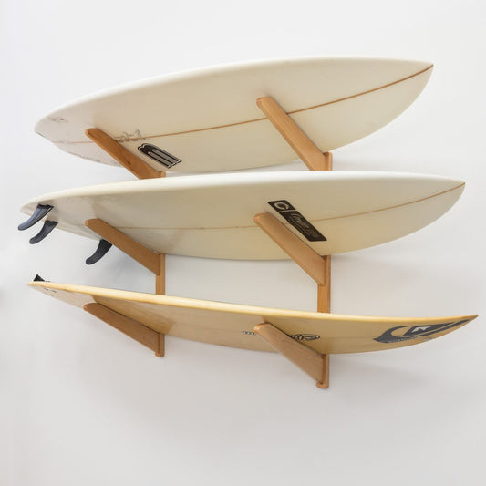 StoreYourBoard - Timber Surfboard Wall Rack | Solid Oak | Holds 3 Surfboards - Angler's Pro Tackle & Outdoors