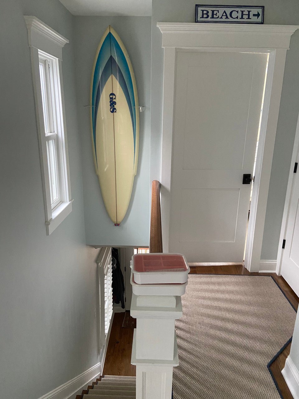 StoreYourBoard - Vertical Surfboard Display Rack | Clear Acrylic Wall Mount - Angler's Pro Tackle & Outdoors