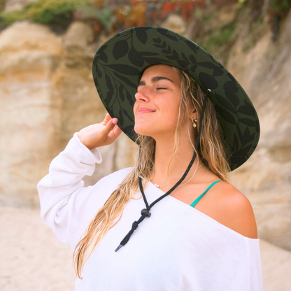 COR Surf Straw Beach Lifeguard Sun Hat - Kona Green