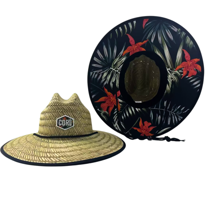 COR Surf Kids Straw Hat Summer Beach Hat for Boys and Girls - Kauai